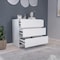 Tuhome Austin Three Drawer Dresser, Pull Out Mechanism-White CLB8958 - alternate 4